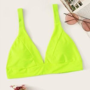 SHEIN neon green bikini top size M